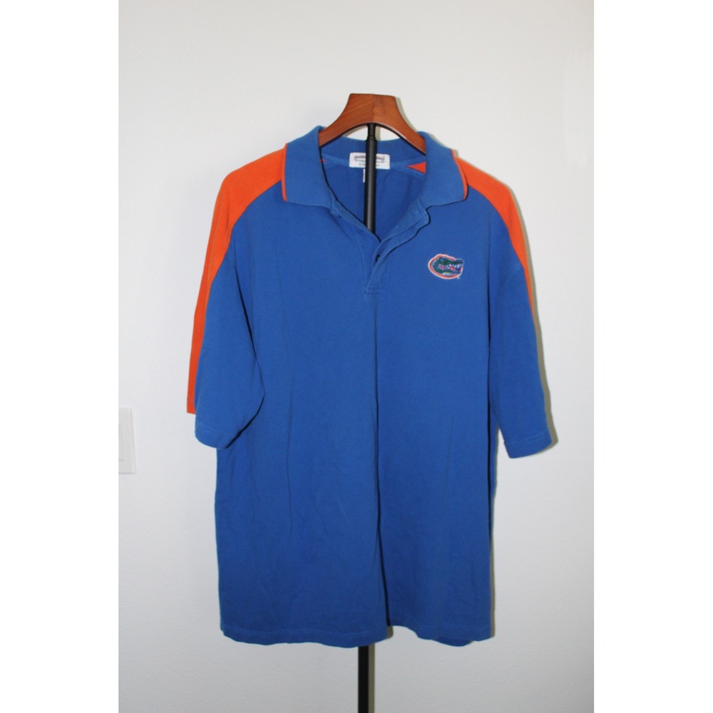 VTG Florida Gators Polo Shirt Boca Classics‎ Blue Orange XL Y2K